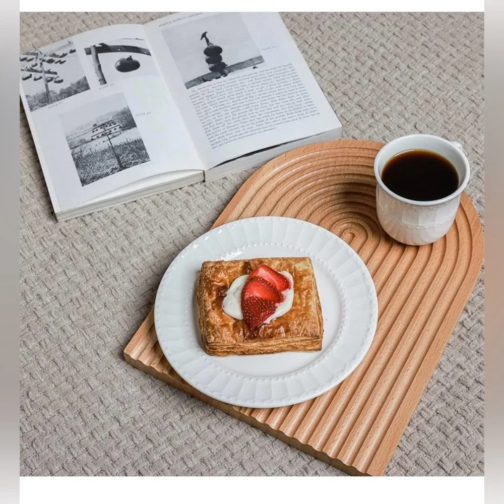 New Arch design tray wooden decorative servings tray cutting charcuterie board - Picture 5 of 13